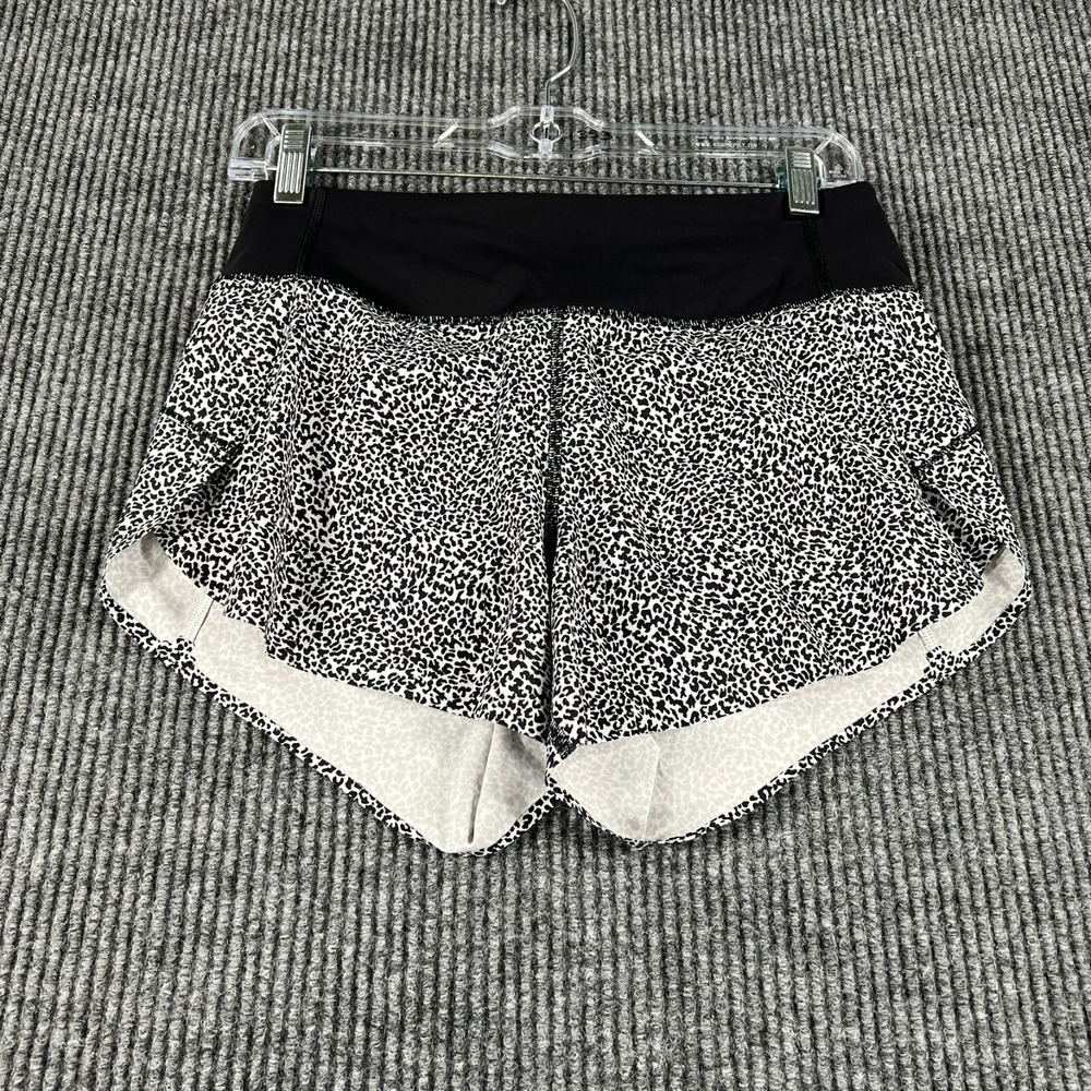 Athleta Womens Shorts XXS 2XS Black Run with it 3.5" Inseam Printed Gym